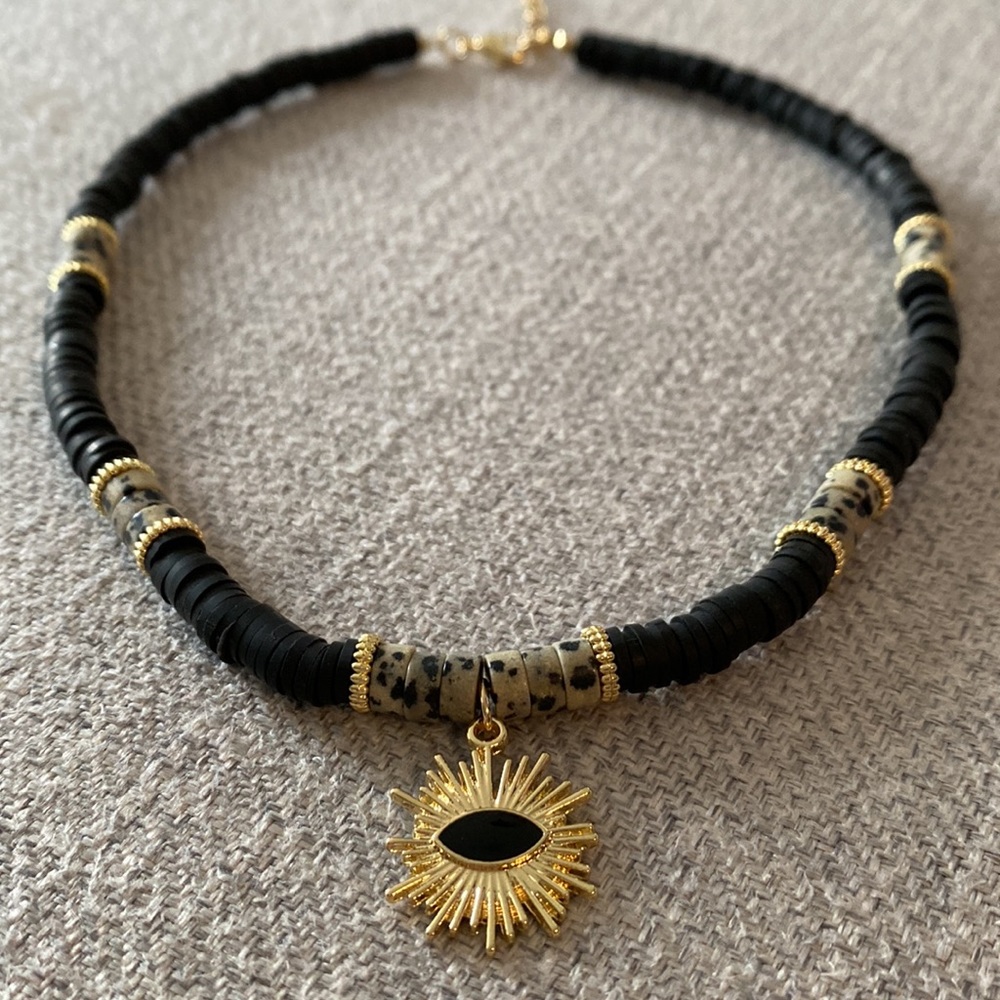 Evil Eve Vinyl Chocker Necklace